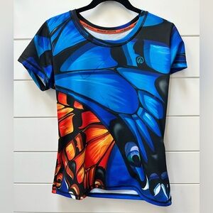 INKnBURN Blue and Orange short sleeve tech - women’s medium